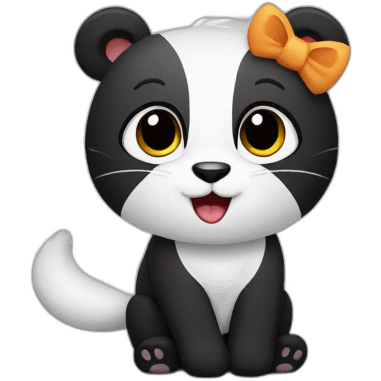 Panda and cat emoji