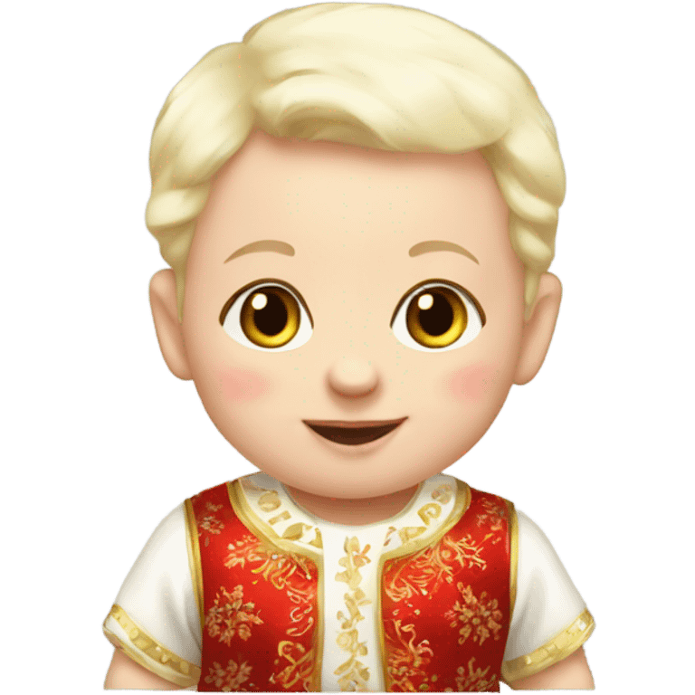 russian baby in New Year's suit emoji