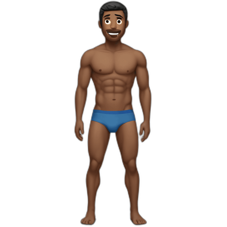 Sex man with abs with underwear emoji