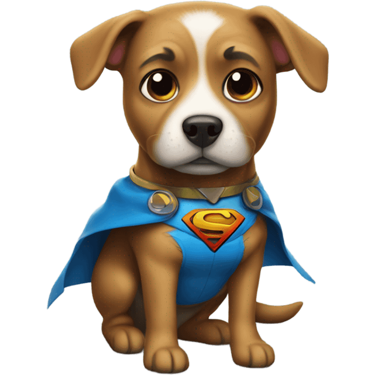 Dog in superhero outfit  emoji