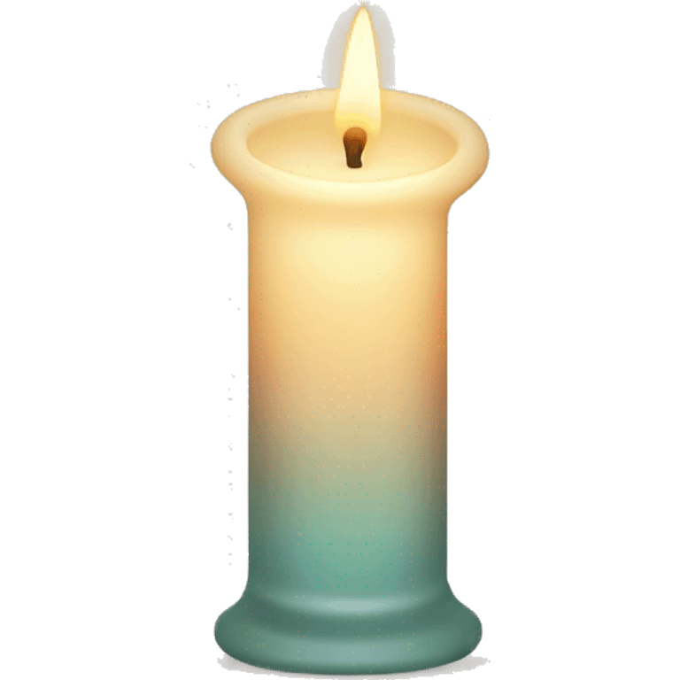 Candle in a powder-colored glass emoji