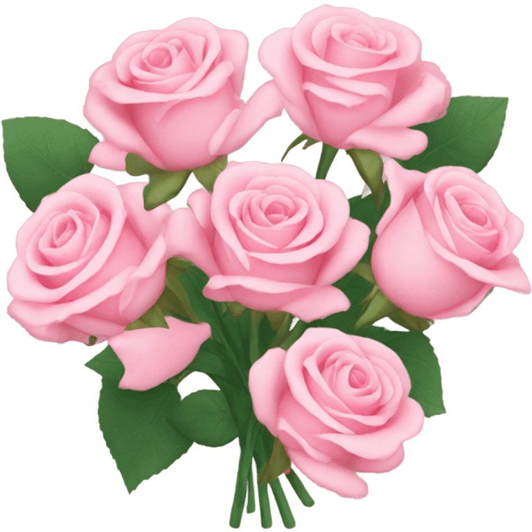 bouquet of pastel pink roses emoji