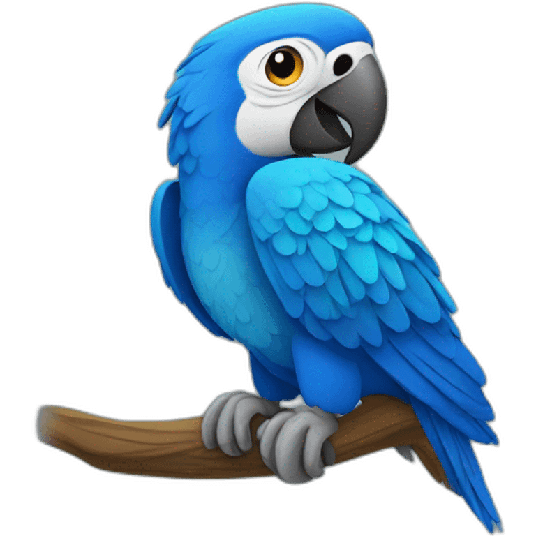 sad little blue macaw emoji