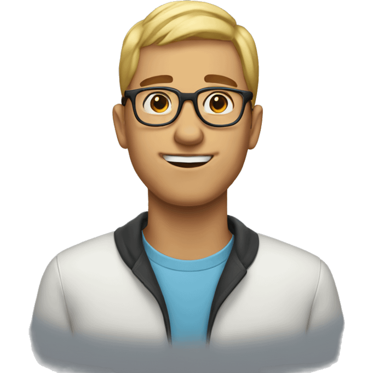 guy with glasses and acne emoji