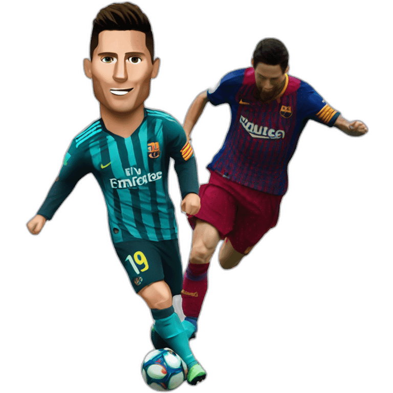 Cr7 beating messi emoji