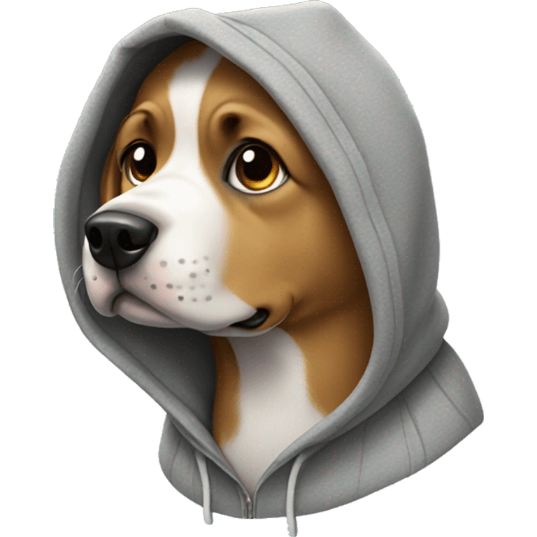 dog wearing a hoodie emoji