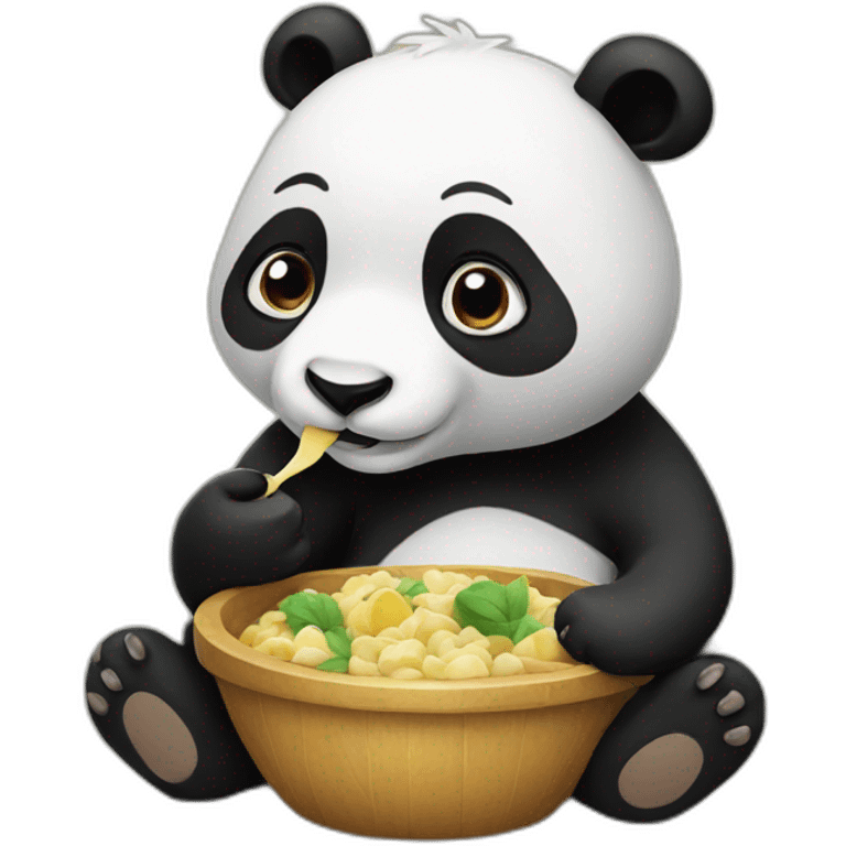 Panda eating emoji