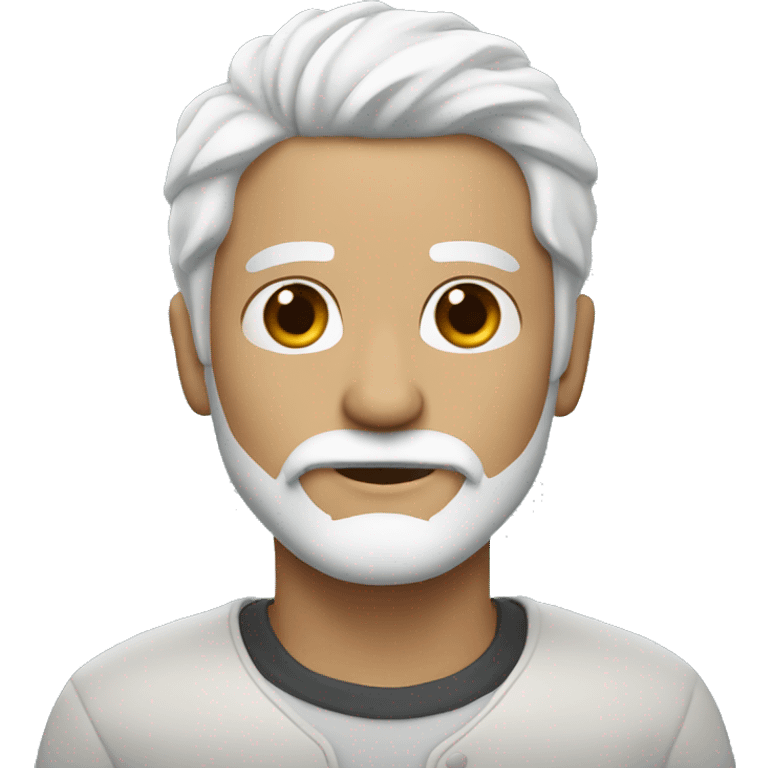 guy-with-white-hair and white beard with hazel eyes emoji