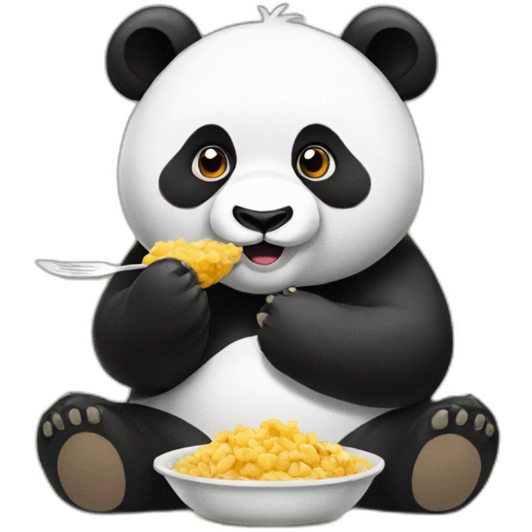 Panda eating food emoji