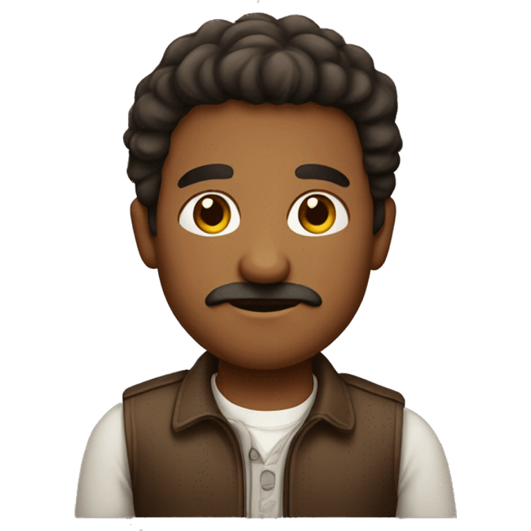 A brown short man with small mustache  emoji