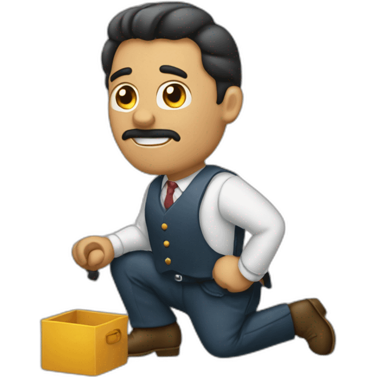 hombre pagando el salario emoji