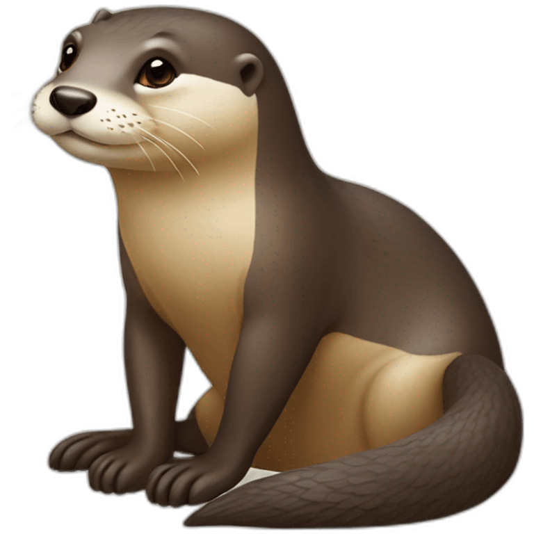 Loutre sur tortu emoji