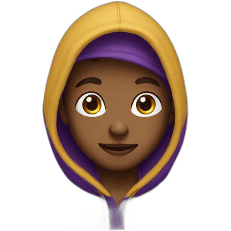 Boy in purple hood emoji