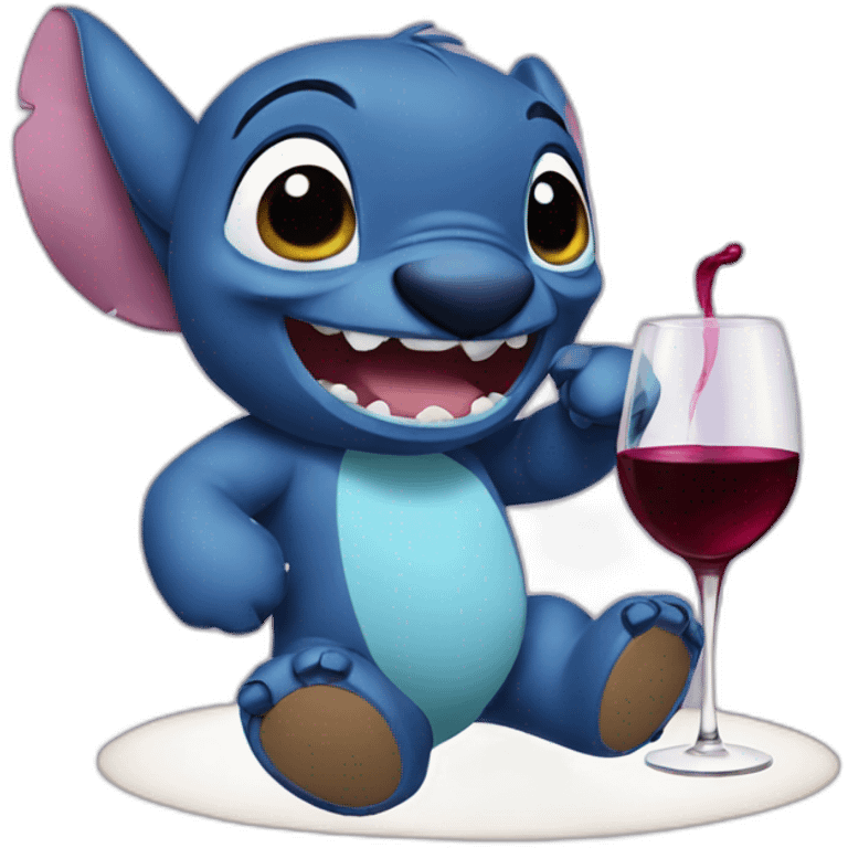 Stich with wine  emoji