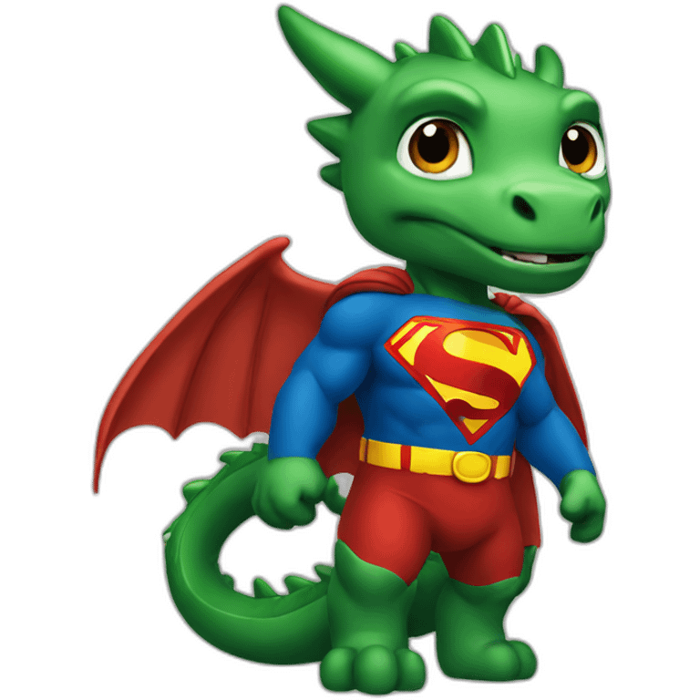 dragon cute superman emoji