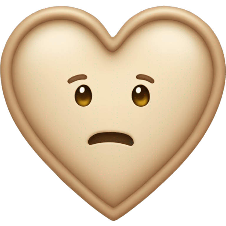 Beige heart emoji