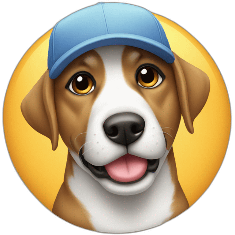 perro con gorra emoji