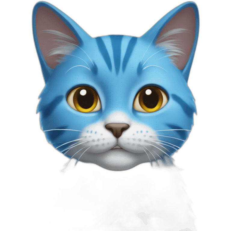 Blue smurf cat emoji