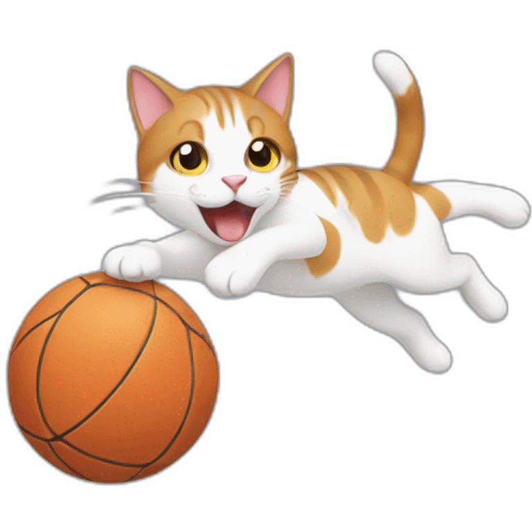 cat chasing a ball emoji