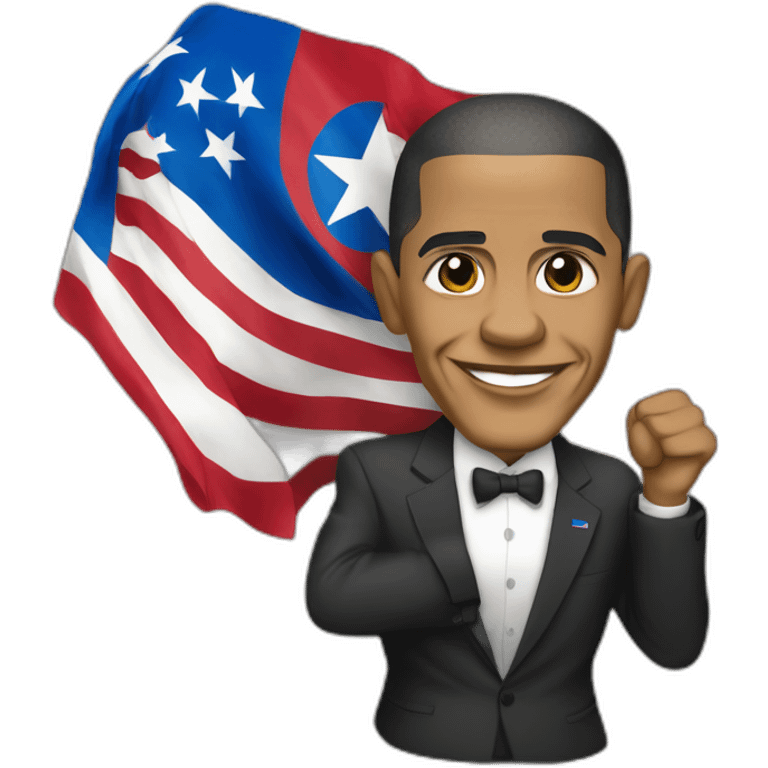 Barack-Obama-with-cuban-flag emoji