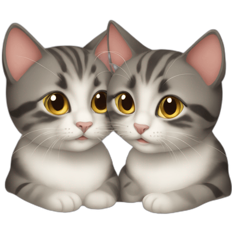 Deux chats emoji