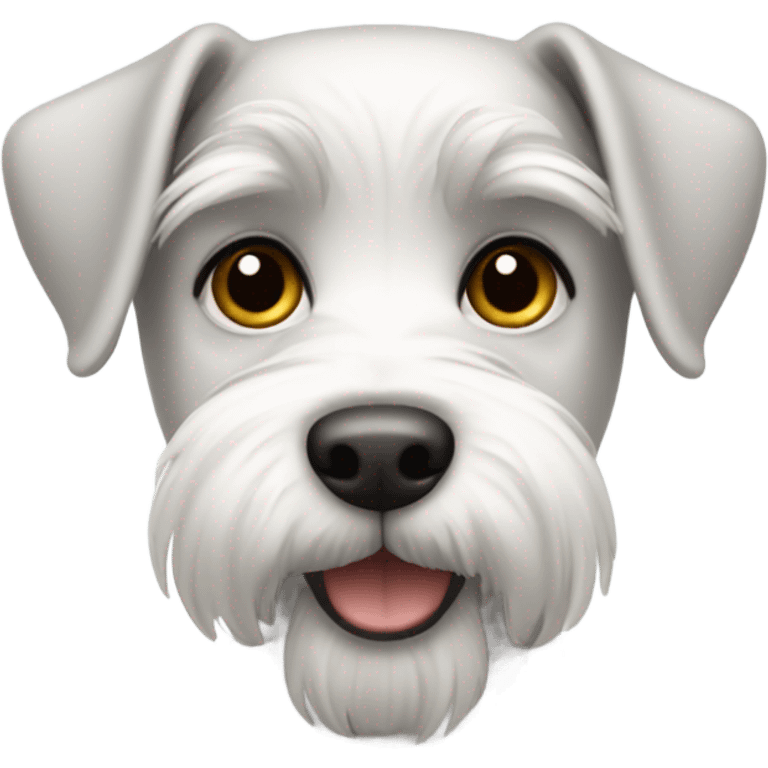 White mini schnauzeremoji emoji