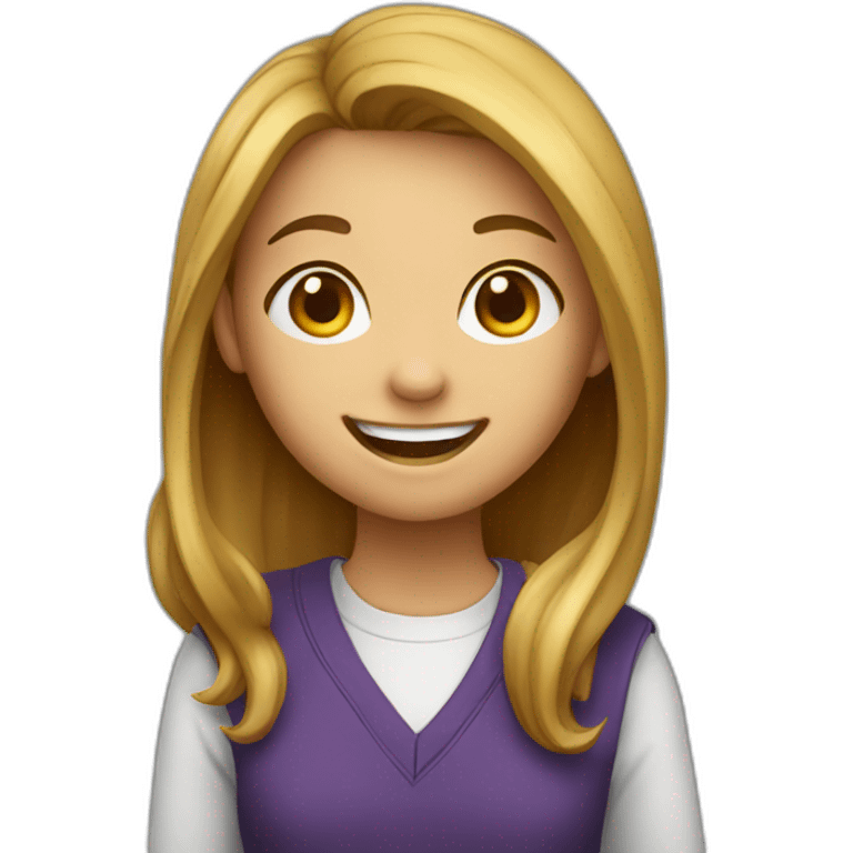 happy girl student emoji