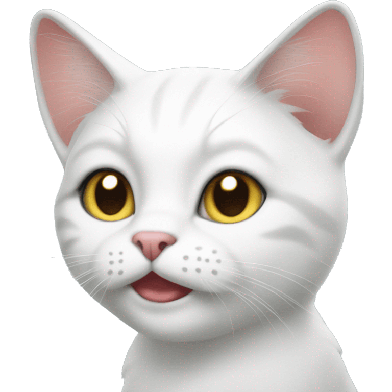 white coquette cat emoji