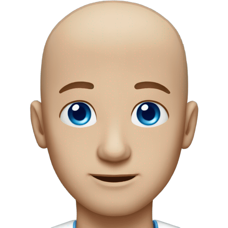 blue eyed bald man emoji