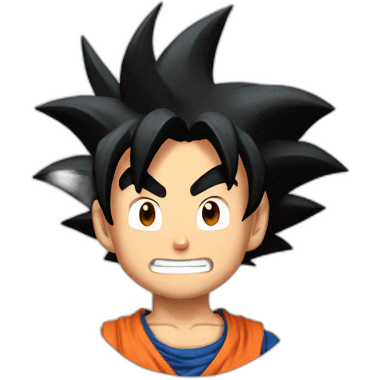 Goku saludando emoji