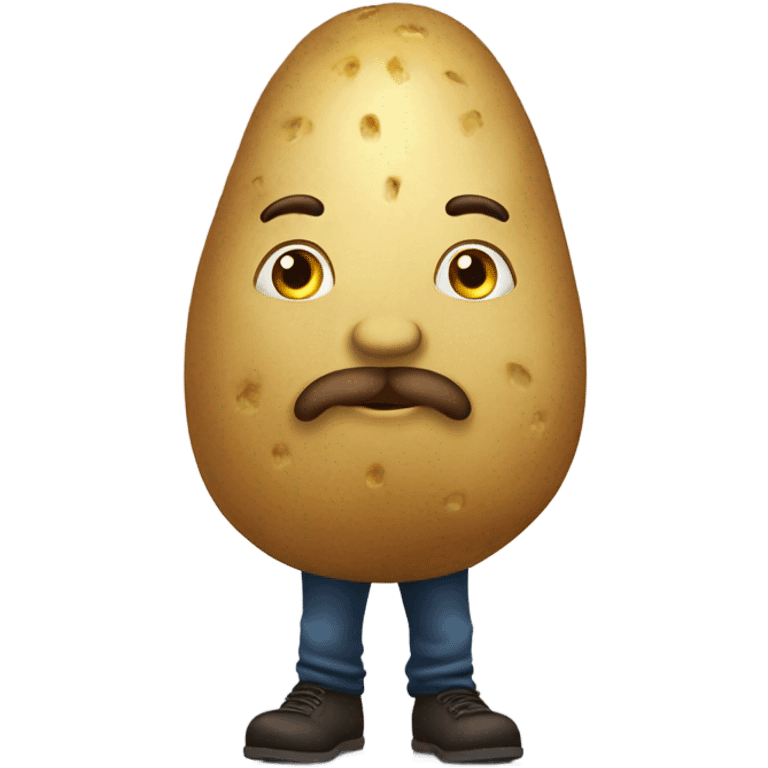 Potato with long hair emoji