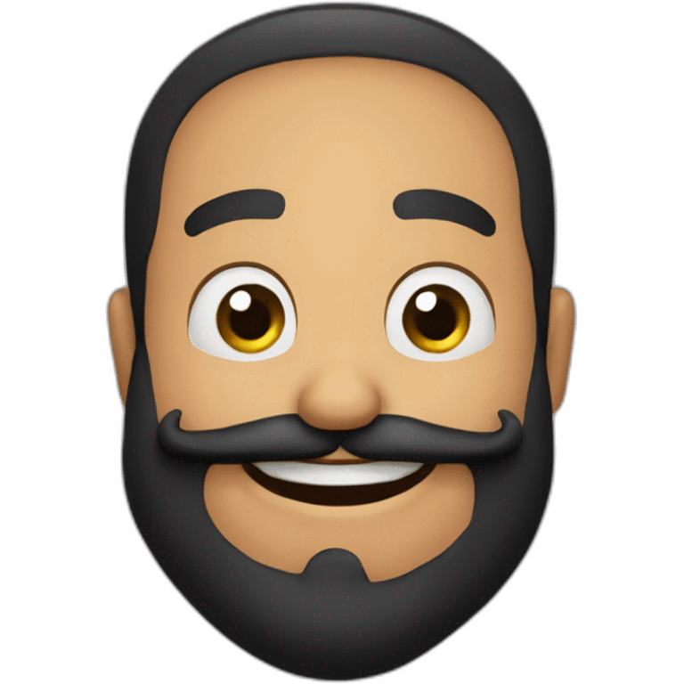 black beard happy Face thumbs up pose developer emoji