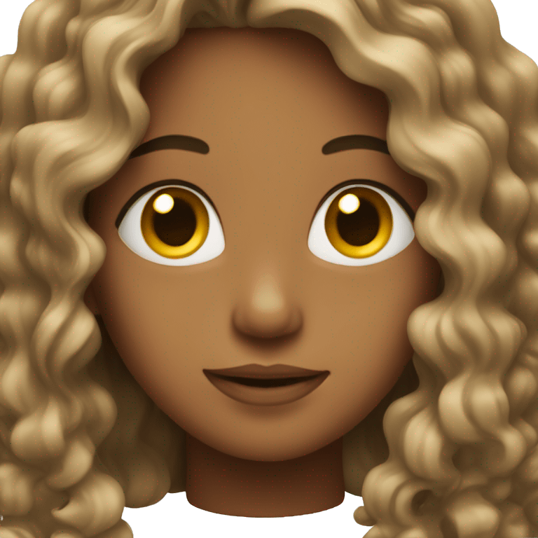 Girl with long curly hair  emoji