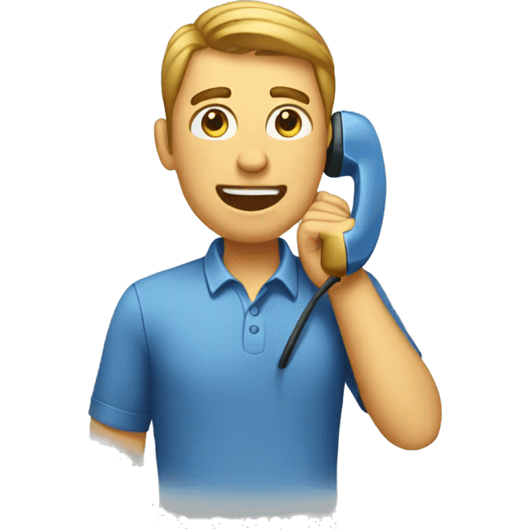 man talking to the phone emoji