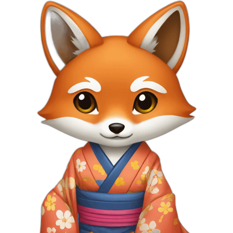 Fox-in-the-kimono emoji