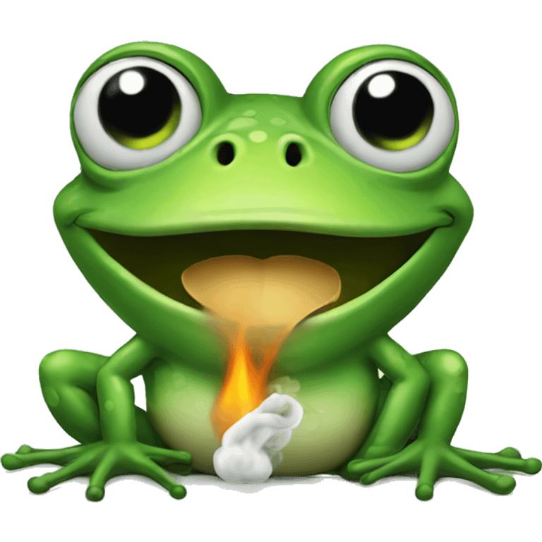 frog with smokin emoji