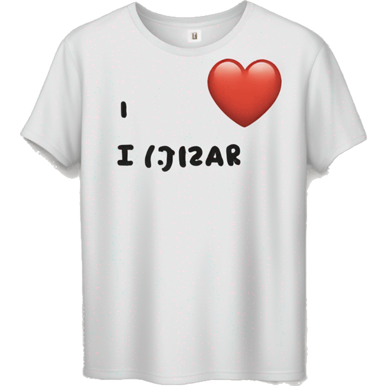 T-shirt with the inscription “I ❤️lera ” emoji