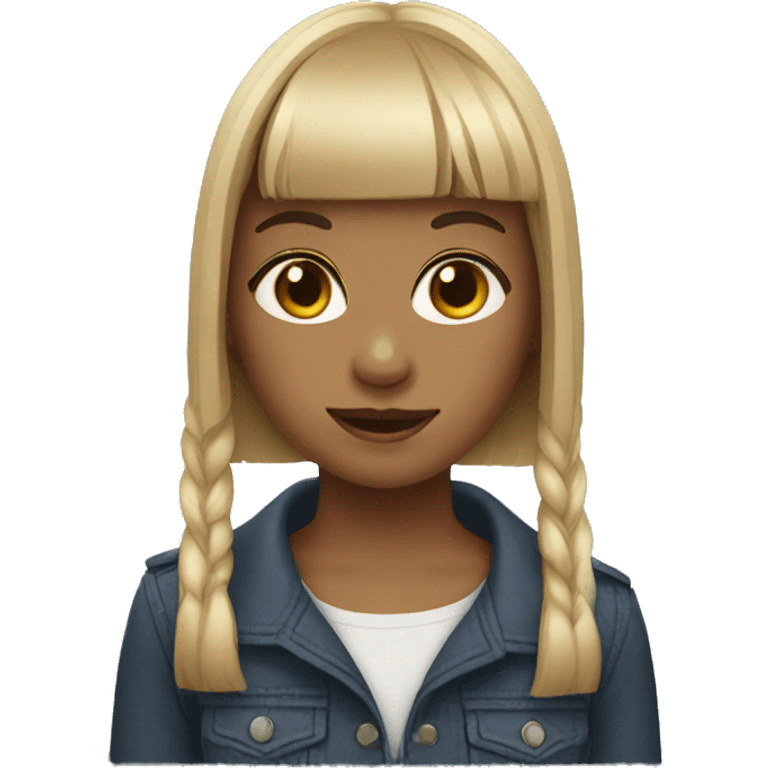 Girl with bangs emoji