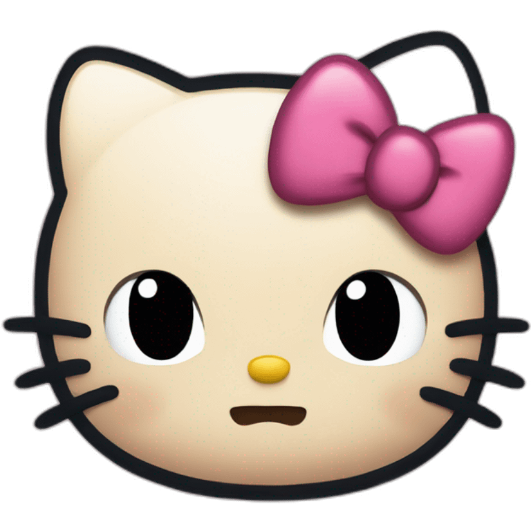 Hello kitty frowning emoji