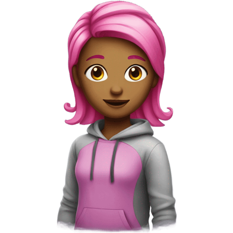 pink haired girl emoji