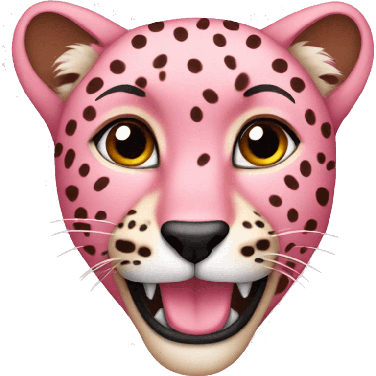 Pink and brown cheetah  emoji