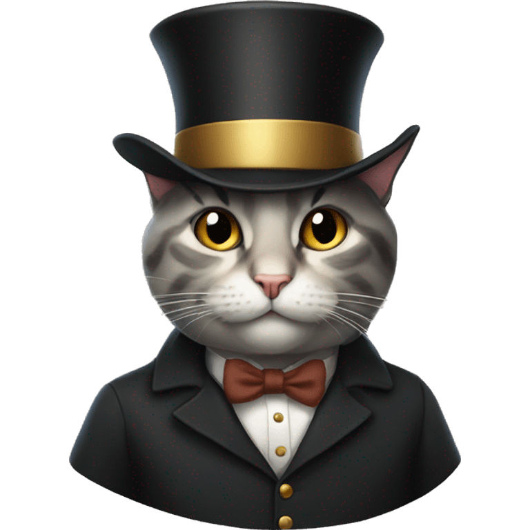 cat with tophat emoji