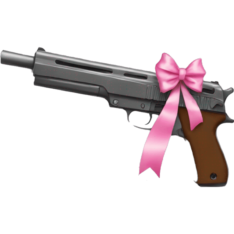 gun with pink bow  emoji