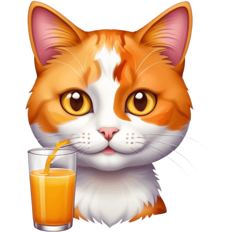 Cat with juice  emoji