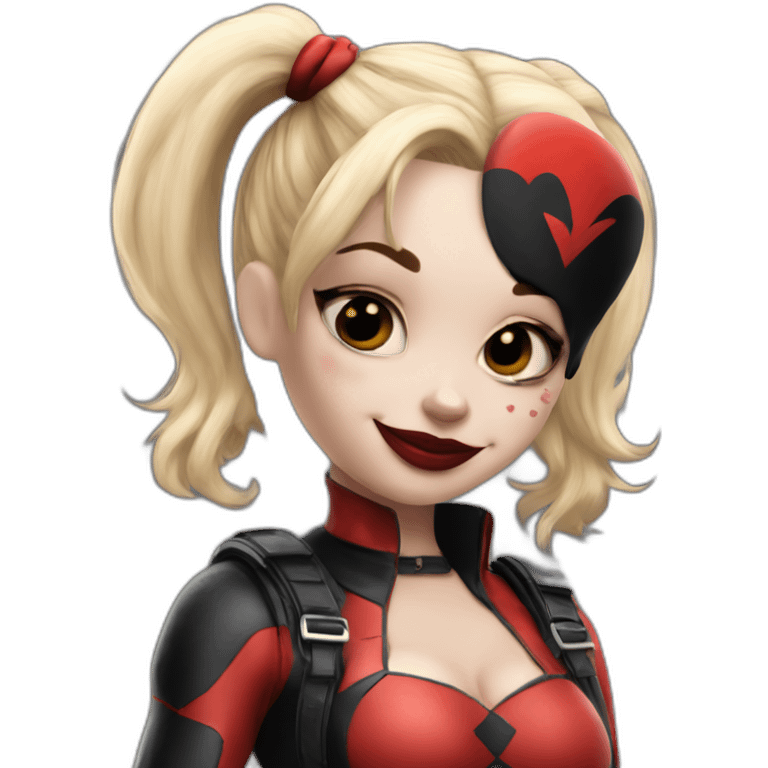 Harley quinn with teddy emoji