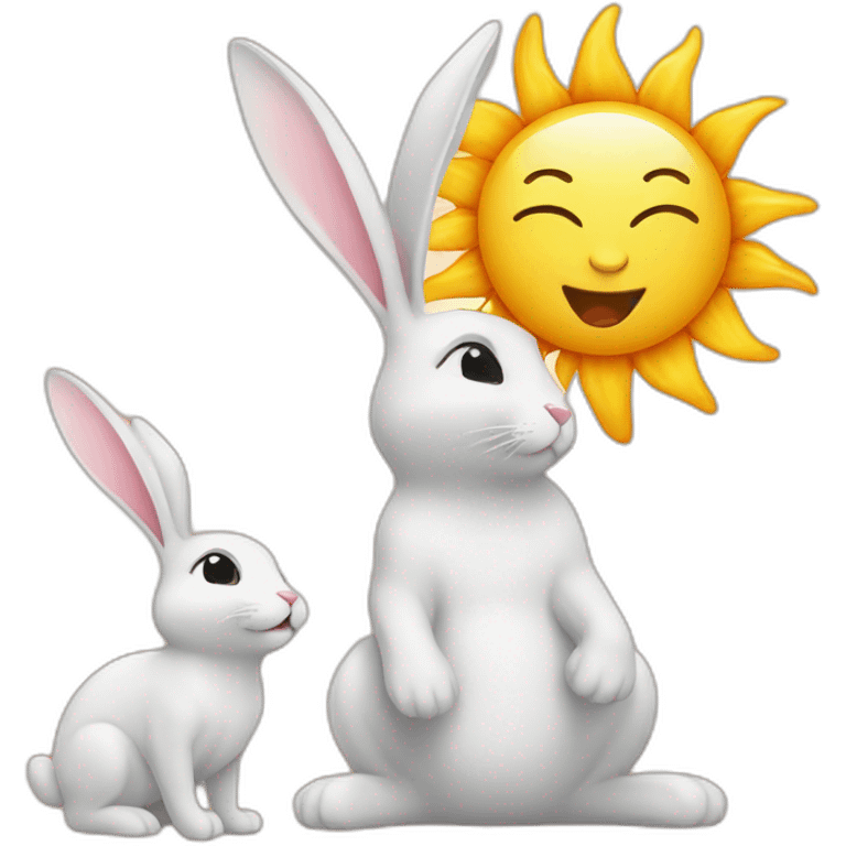 Sun with bunny emoji