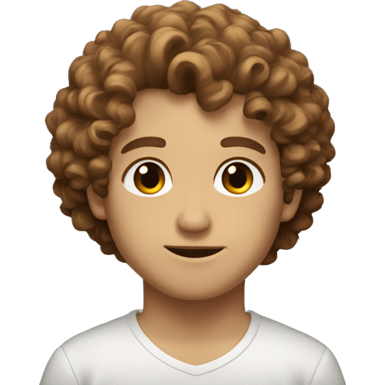 Mattheo Riddle, brown curly hair brown eyes emoji