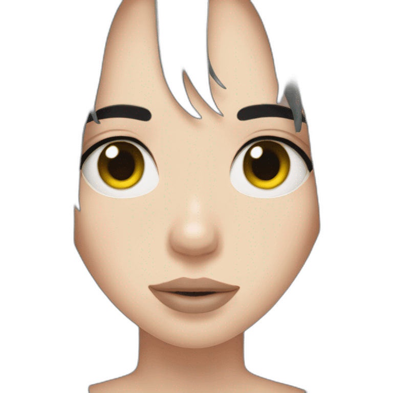 billie eilish with black hair emoji