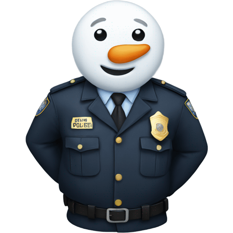 Snowman who is a police officer emoji