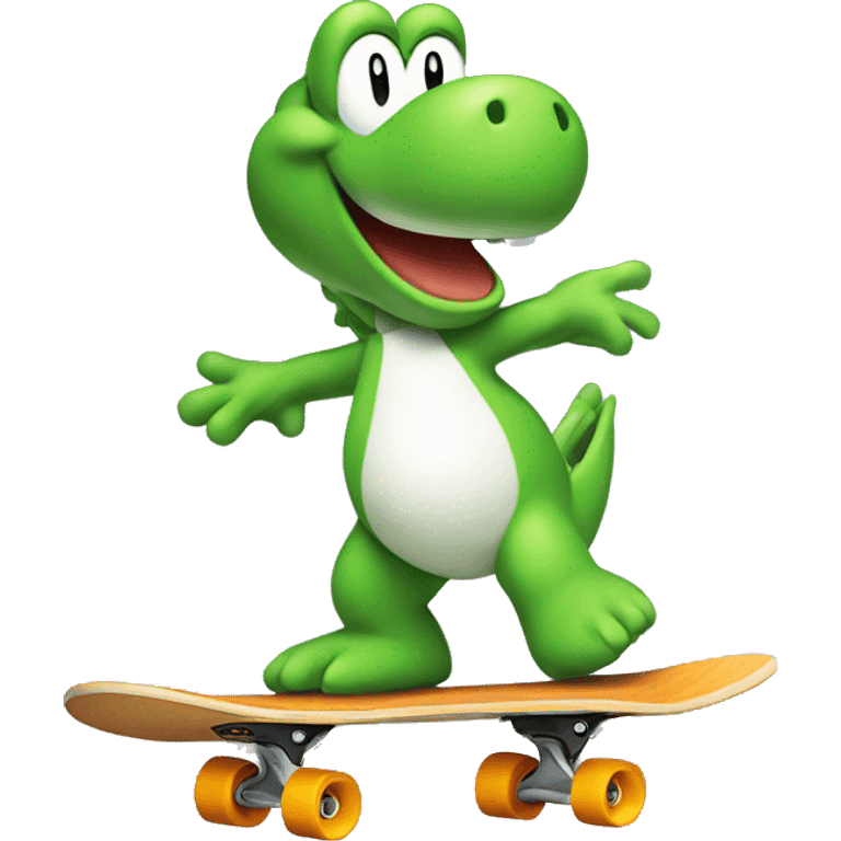 yoshi on a skateboard emoji